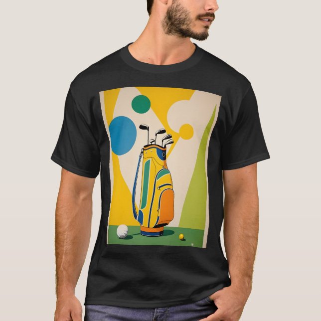 Camiseta Clubes de golf de estilo moderno de medio siglo (Anverso)