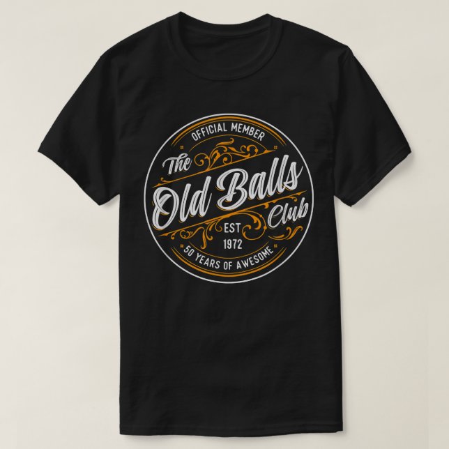 Camiseta Clubes de viejos balls para hombres 50 cumpleaños  (Diseño del anverso)