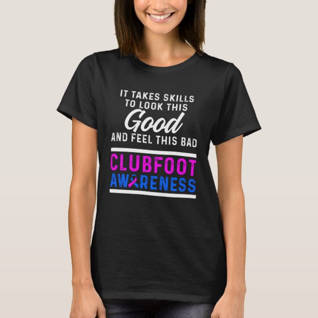 Camiseta Clubfoot Awareness Warrior Feel CTEV TEV Survivor (Anverso)