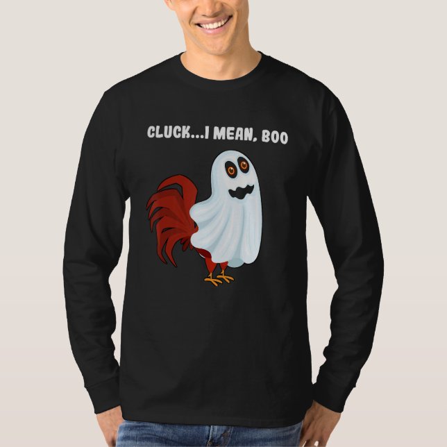 Camiseta Cluck I Mean Boo Chicken Farmer Chicken Halloween (Anverso)