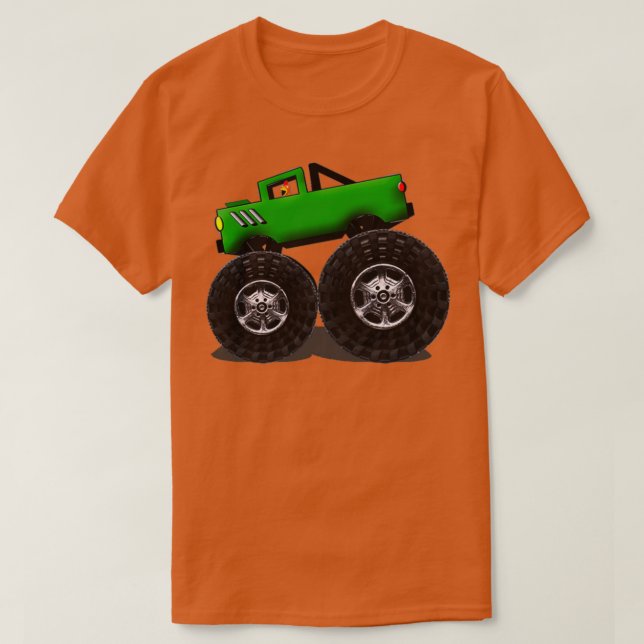 Camiseta Cluck the Chicken Green Monster Truck 2 (Diseño del anverso)