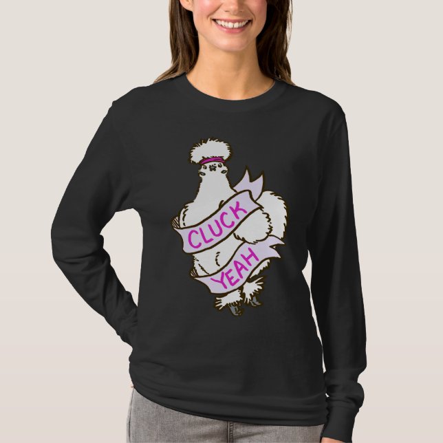 Camiseta Cluck Yeah Silkie Chicken (Anverso)