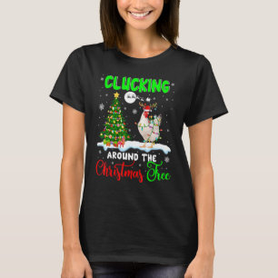 Camiseta Clucking Around árbol de Navidad Santa Reno Chic