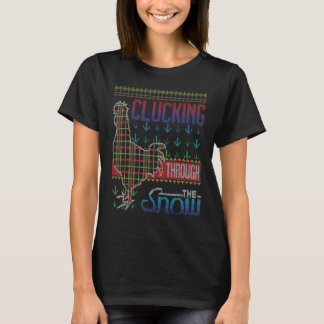 Camiseta Clucking Through The Snow Chicken Ugly Christmas S