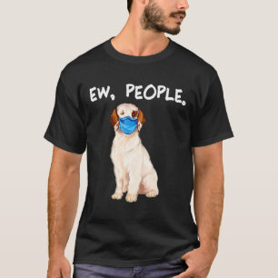 Camiseta Clumber Spaniel Ew People Perro con máscara facial