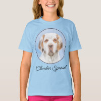 Clumber Spaniel Painting - Cute Original Dog Art T