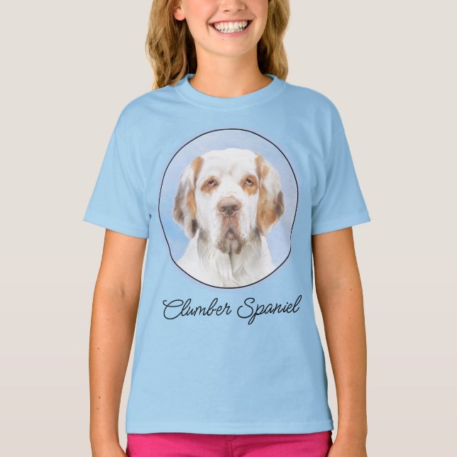 Camiseta Clumber Spaniel Painting - Cute Original Dog Art T (Anverso)