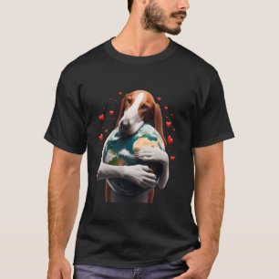 Camiseta Clumber Spaniel Perro Día de la Tierra Abrazo Amor