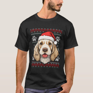 Camiseta Clumber Spaniel Santa Hat Navidades Divertido Perr