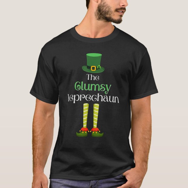 Camiseta Clumsy Leprechaun Matching Family Group St. Patric (Anverso)