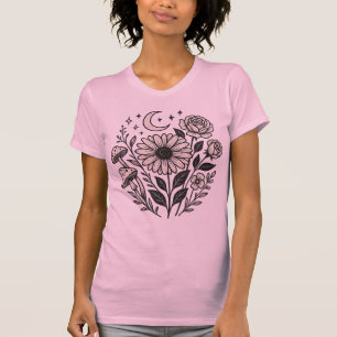 Camiseta Clúster de flores Mujeres Bella+Canvas Slim Fit T-