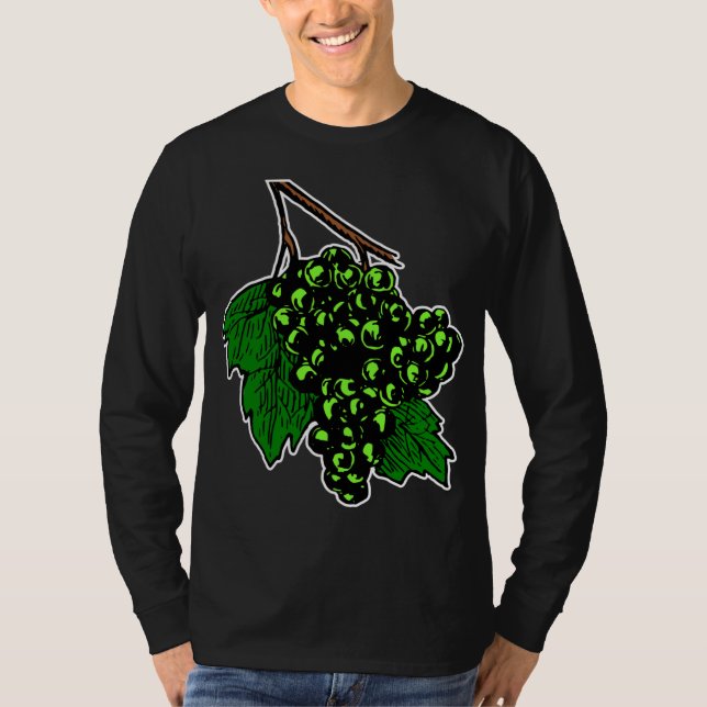 Camiseta Clúster de uvas de uvas de uva verde (Anverso)
