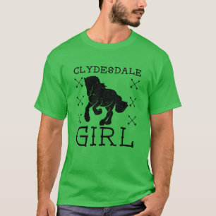 Camiseta Clydesdale Chica Horse Ecuestres Escoceses Fu