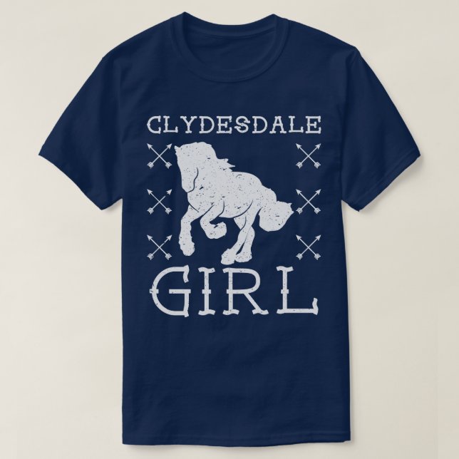 Camiseta Clydesdale Chica Horse Equestrian Escocia (Diseño del anverso)