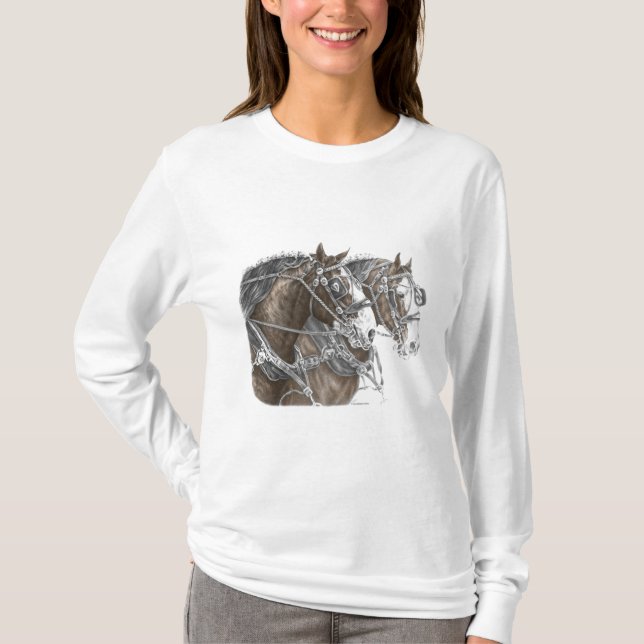 Camiseta Clydesdale Draft Horse Team (Anverso)