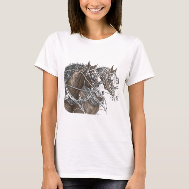 Camiseta Clydesdale Draft Horse Team (Anverso)