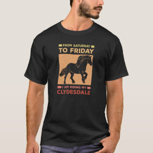 Camiseta Clydesdale Rider Scottish Horse Clydesdale Horseba