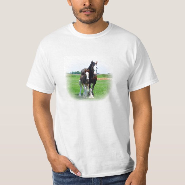 Camiseta Clydesdale y potra (Anverso)