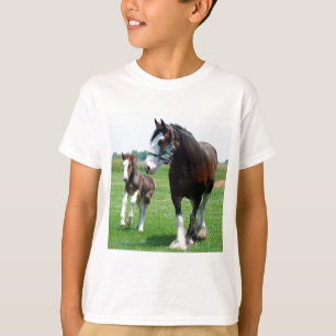 Camiseta Clydesdale y potra