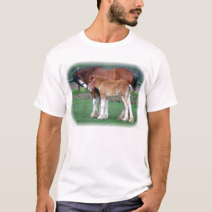 Camiseta Clydesdale y potro
