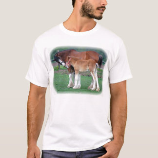 Camiseta Clydesdale y potro