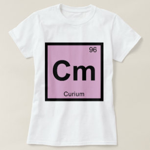 Camiseta Cm - Química del Curio Símbolo de la Tabla Periódi