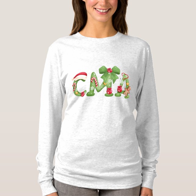 Camiseta CMA Christmas Sweatshirt | Certified Medical Asst. (Anverso)
