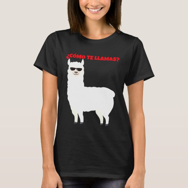 Camiseta Cmo Te Llamas Llamacora Alpaca (Anverso)