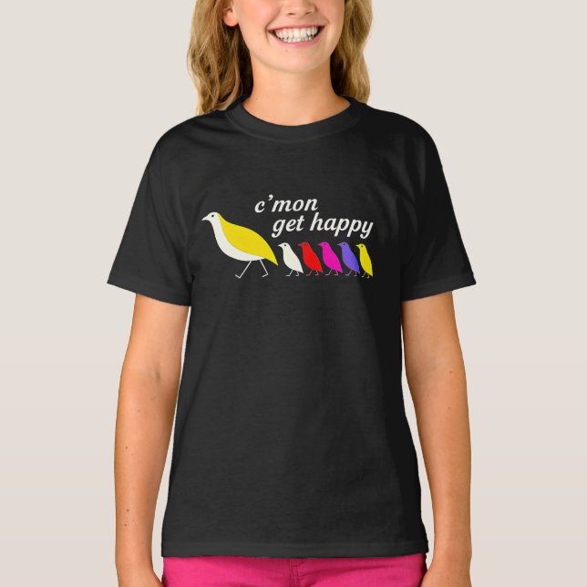 Camiseta C'Mon Get Happy - Bird Parade Tee (Anverso)