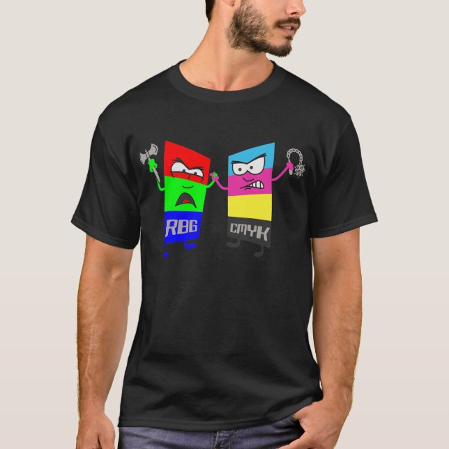 Camiseta CMYK contra RBG (Anverso)
