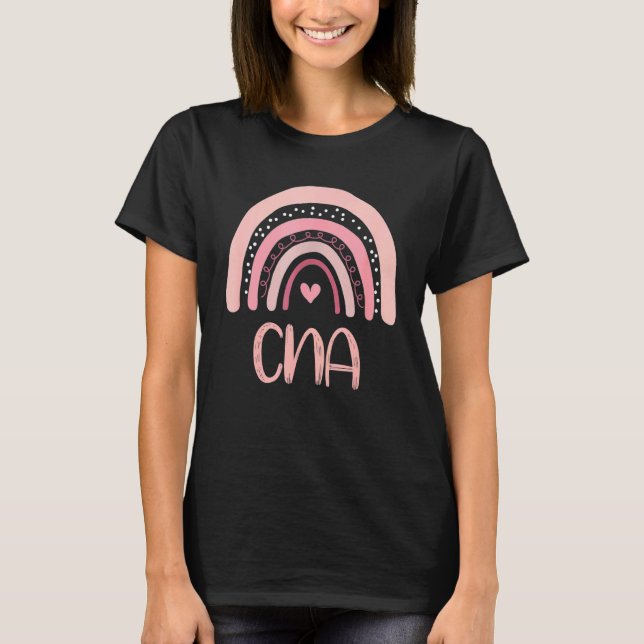 Camiseta Cna Cute Boho Pink Rainbow Certified Assis (Anverso)