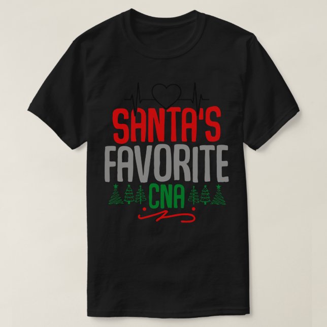 Camiseta cna favorita de santas (Diseño del anverso)