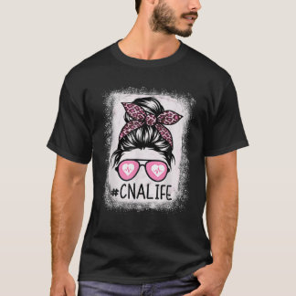 Camiseta CNA Life Bleached S Pink Leopard Messy Bun CNA Lif
