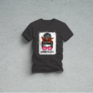 Camiseta CNA Life Messy Bun CnaLife - Regalo para enfermera