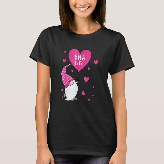 Camiseta Cna Life Valentine Gnome Nurse Valentines Day (Anverso)