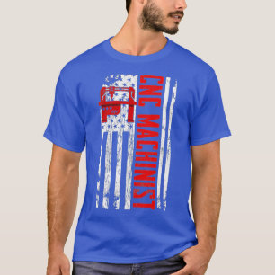Camiseta CNC Machinist American Flag