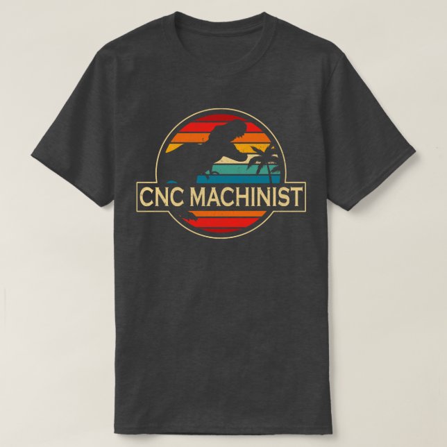 Camiseta Cnc Machinist Dinosaur (Diseño del anverso)