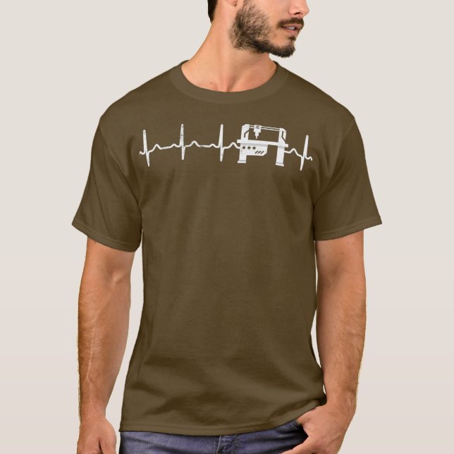 Camiseta CNC Machinist Heartbeat (Anverso)