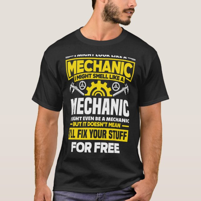 Camiseta Cnc Machinist Machining Podría Parecer Un Mechán (Anverso)