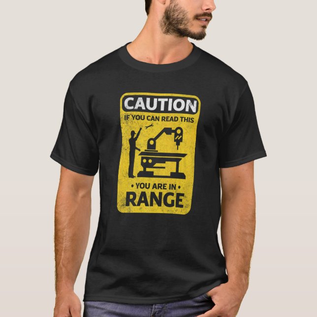 Camiseta Cnc Machinist Metalworker Machining Cautela (Anverso)