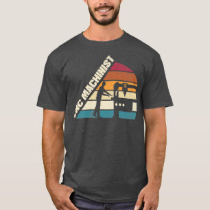Camiseta Cnc Machinist Metalworker Machining Silhouette