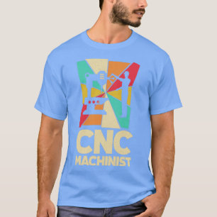 Camiseta Cnc Machinist Metalworker Machining Silhouettes