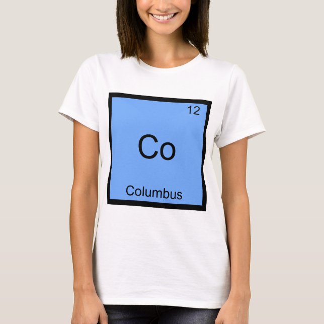 Camiseta Co - Columbus Ohio Divertido Símbolo de Elemento d (Anverso)