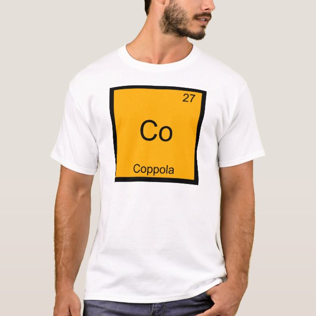 Camiseta Co - Coppola Símbolo del Elemento de Quím (Anverso)
