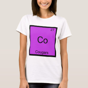 Camiseta Co-Cougars Divertido Elemento Química Símbolo Te