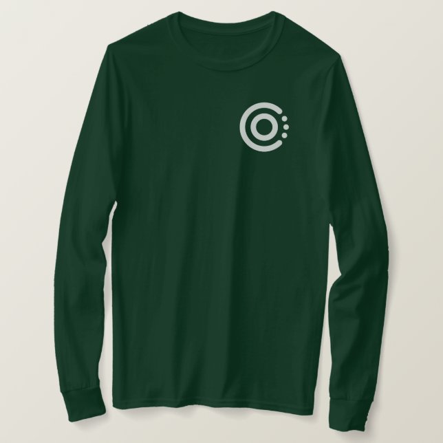 Camiseta CO de manga larga verde (Anverso del diseño)