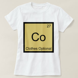 Camiseta Co - Ropa Opcional Símbolo de Elemento Químico Tee