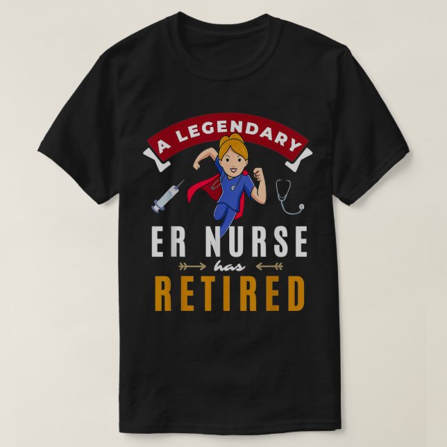 Camiseta Co Worker Retirement Gag Gift Legendario Enfermera (Diseño del anverso)