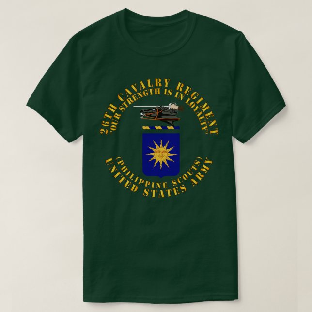 Camiseta COA 26º Regimiento de Caballería de Filipinas escu (Diseño del anverso)