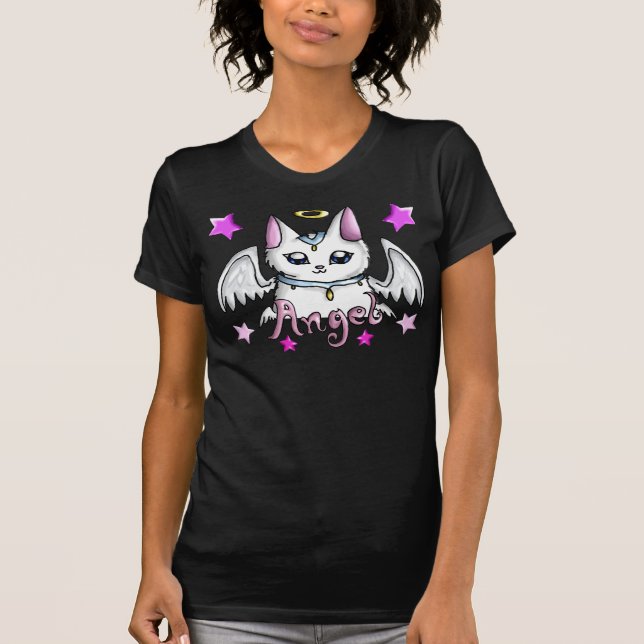 CAMISETA coa alas del gatito (Anverso)